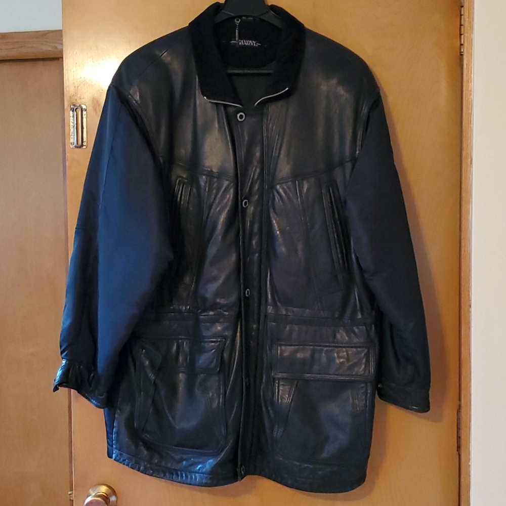 Mens Saxony Leather Jacket, size 44